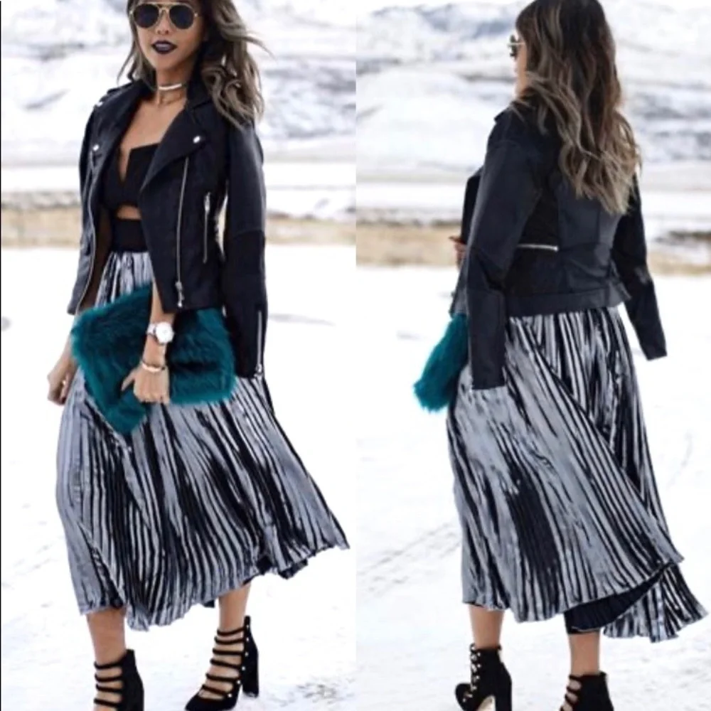 NWT Free People Black Silver Piper Dress - Picture 3 of 11